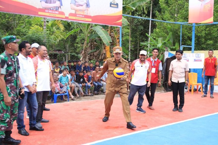 Bupati Aceh Selatan Buka Turnamen Voli Pemuda Cup I di Gampong Pucuk Krueng Kecamatan Pasie Raja
